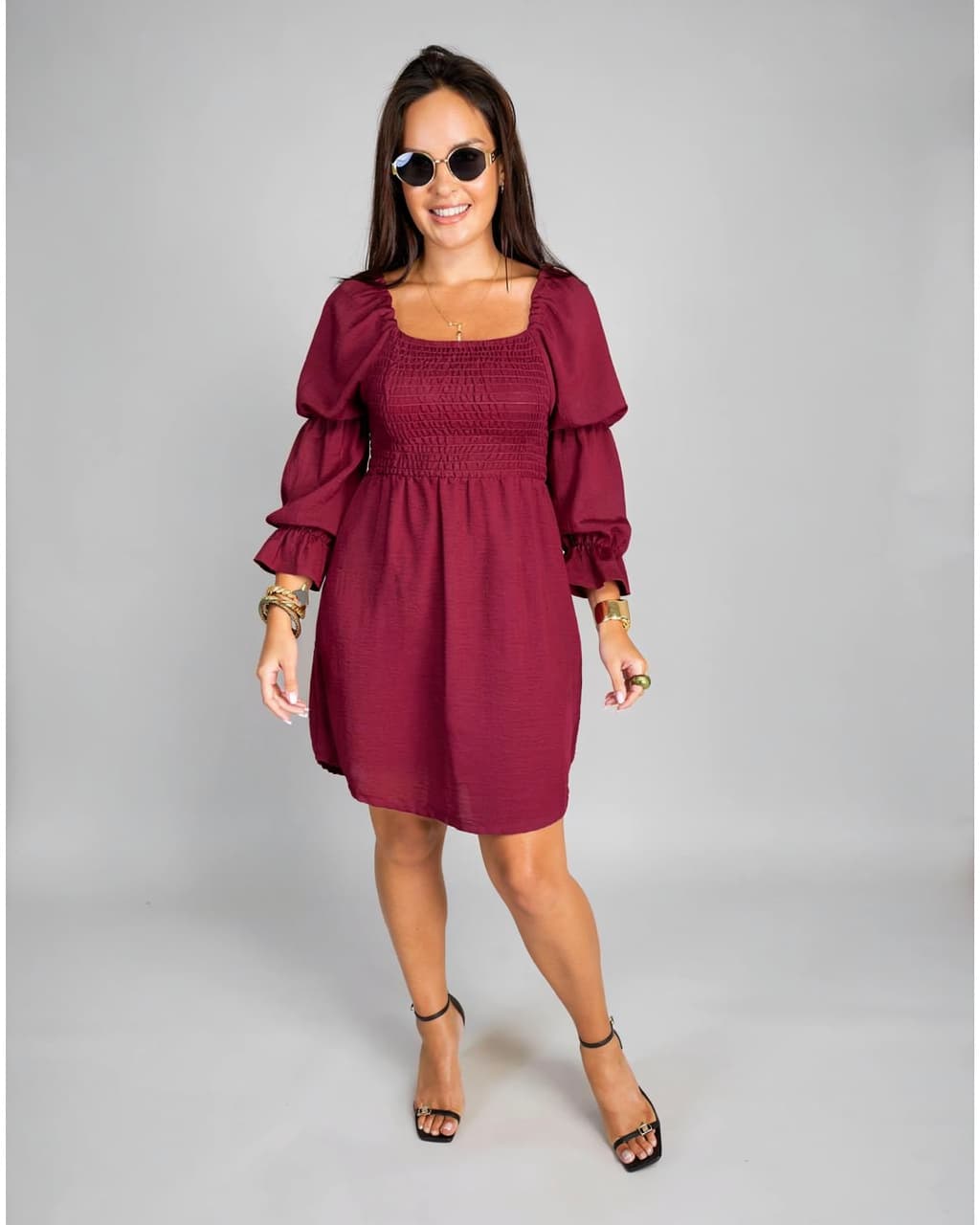 Sukienka LAURA bordo