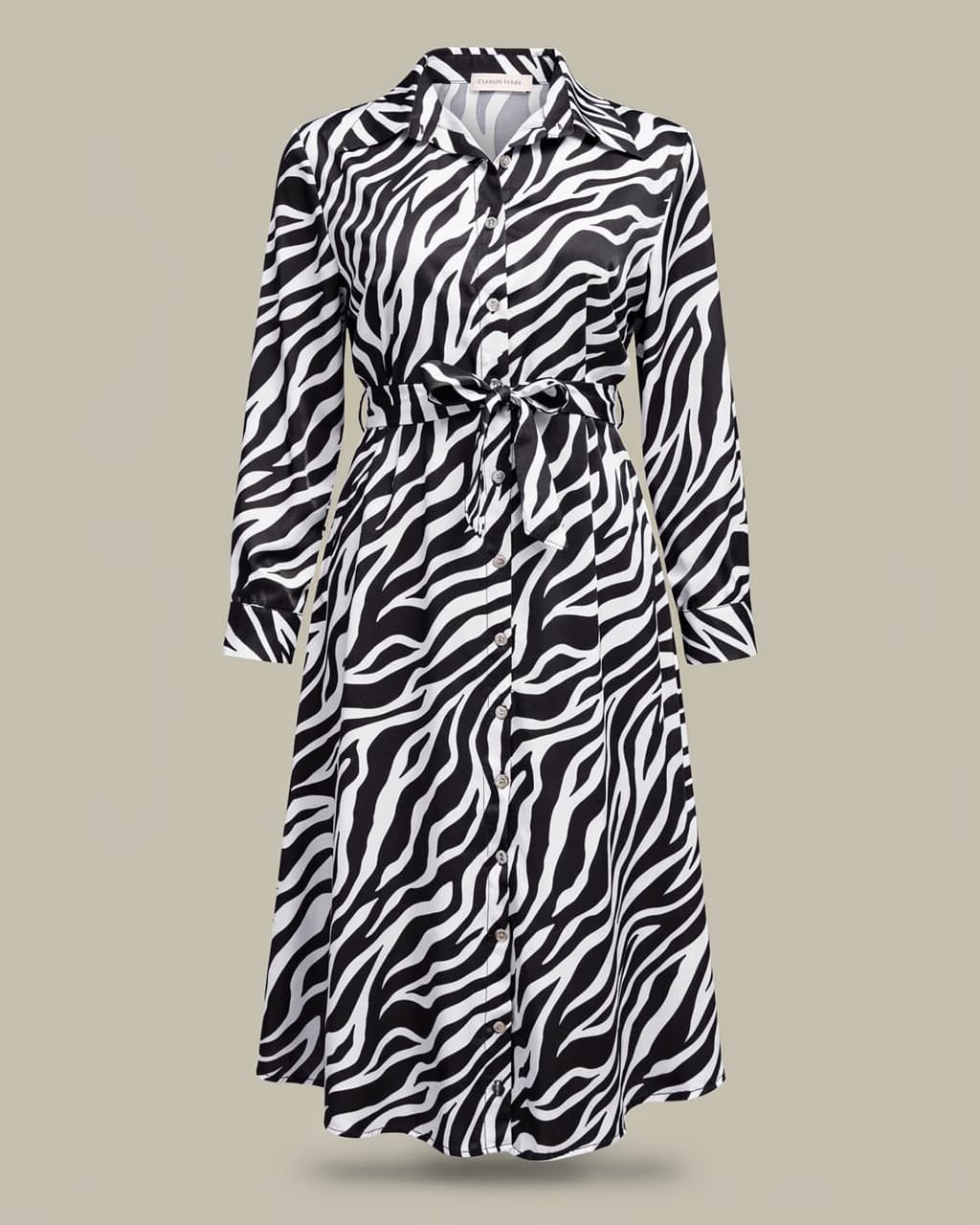 Sukienka MARLENA zebra biała
