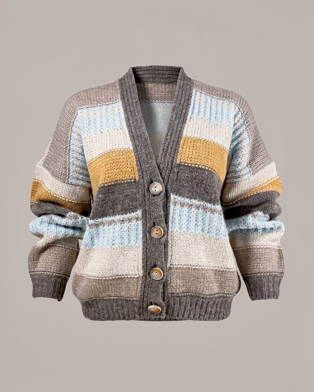 Sweter LUSSI pasy błękit