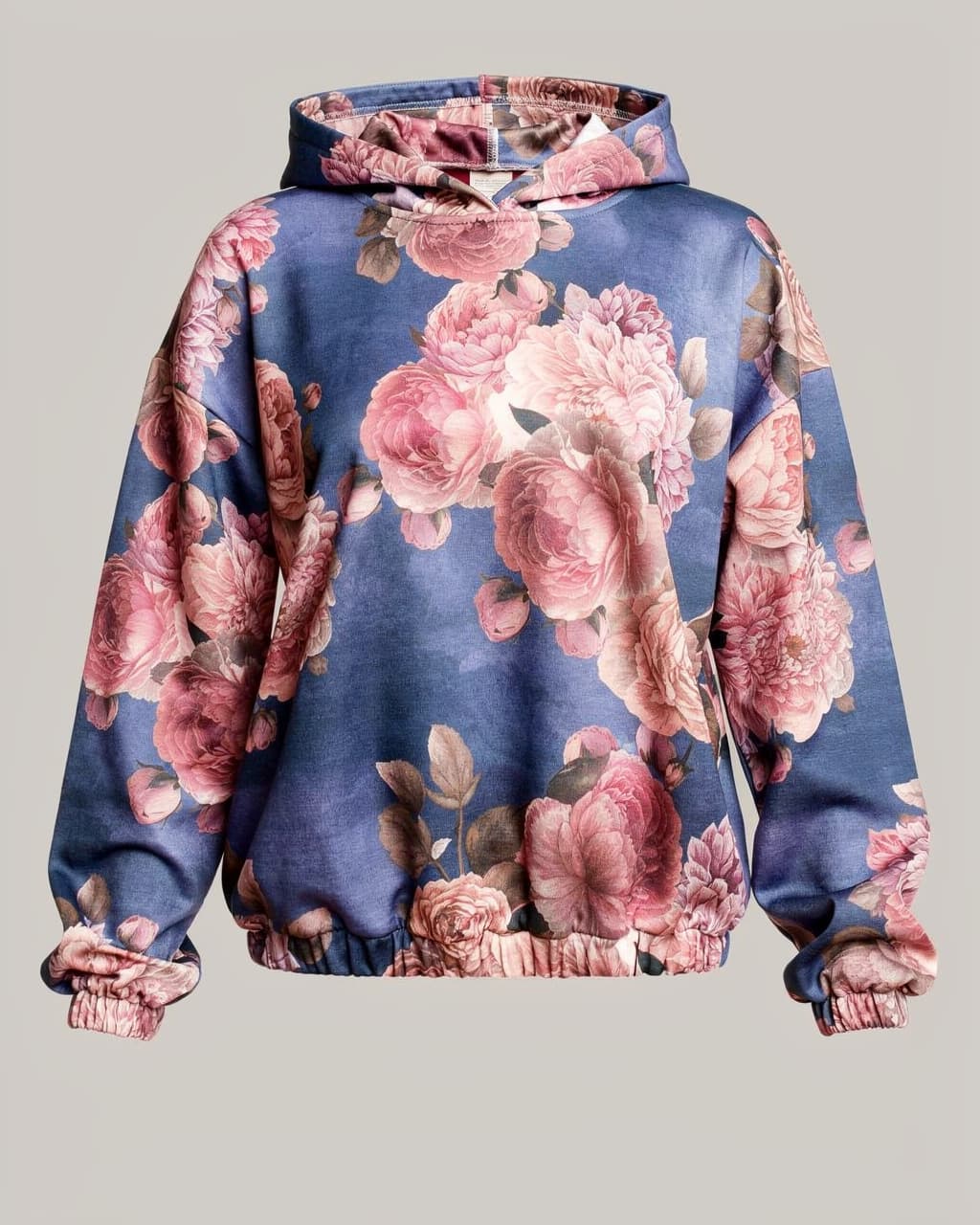 Bluza bawełniana AUTUMN granat kwiaty wrzos