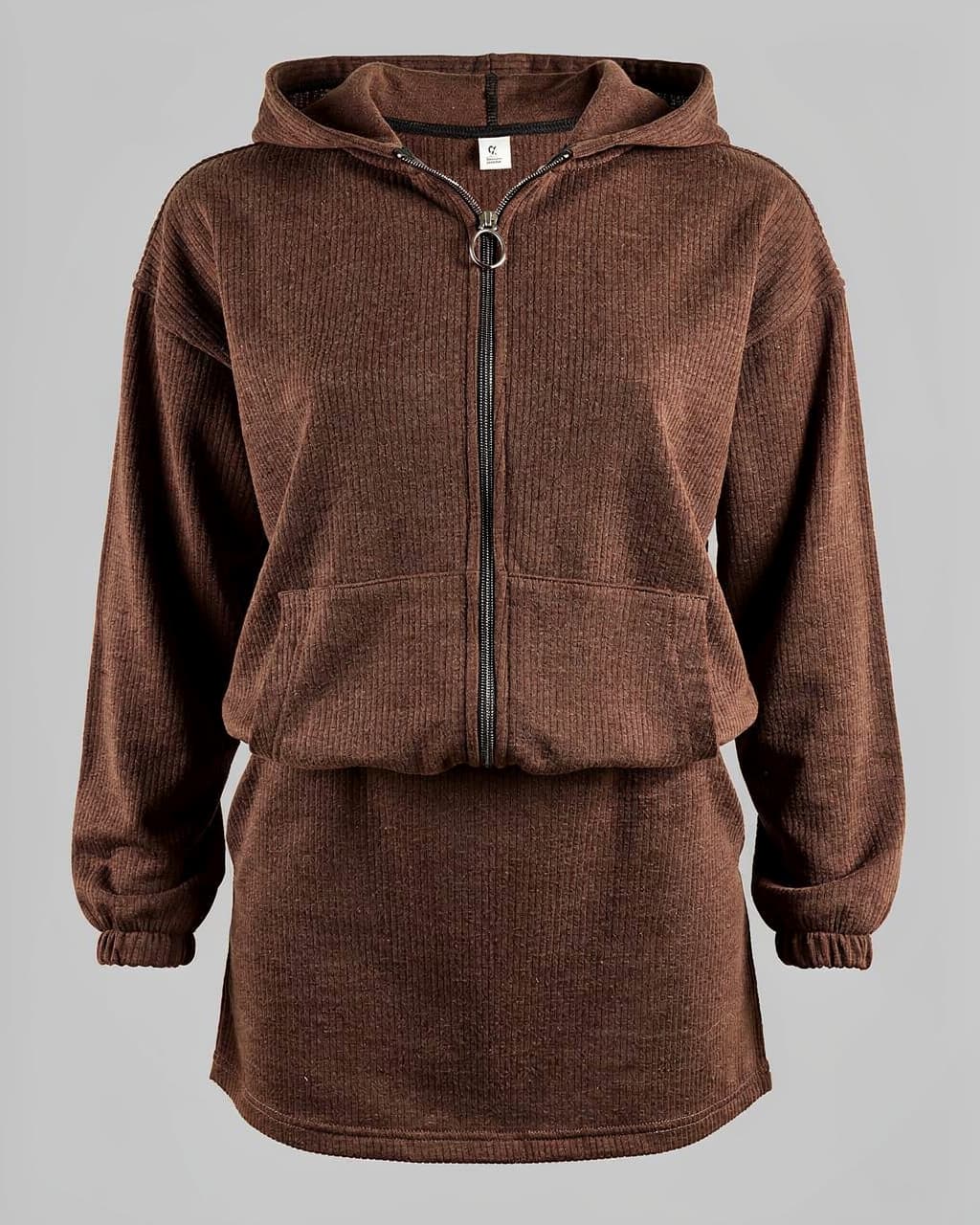 Bluza sztruksowa SHADY ZIP czarna