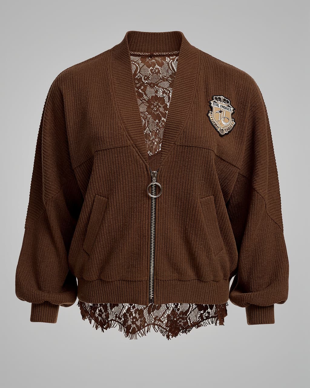 Bluza sztruksowa TRENDY gorzka czekolada