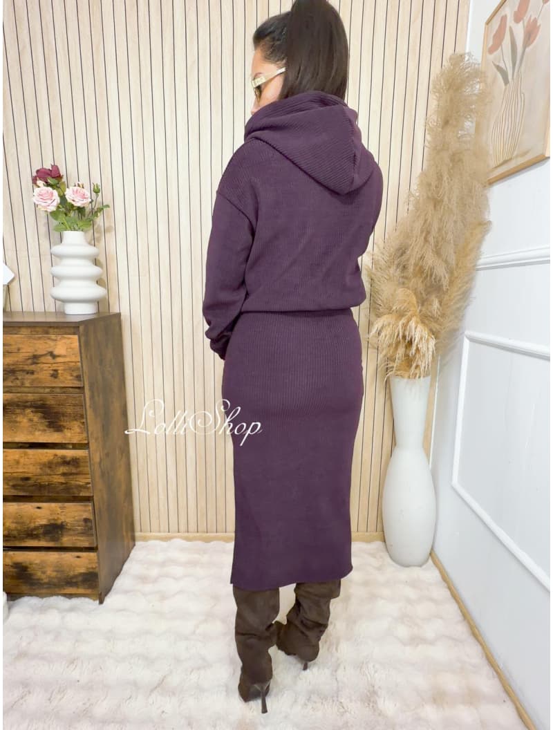 Bluza sztruksowa SHADY ZIP Śliwka, zdjęcie 5
