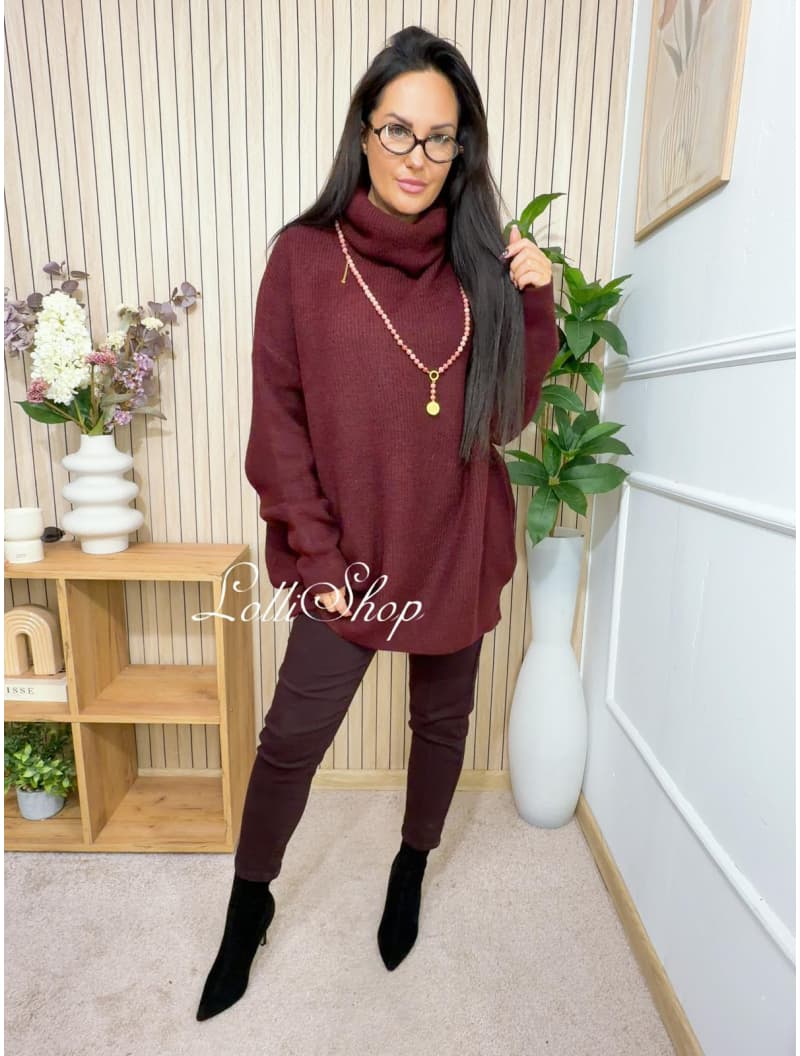 Sweter GOLFY Bordo
