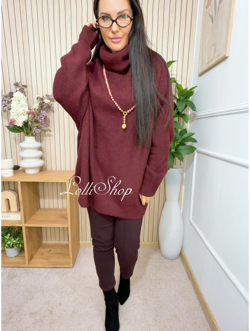 Sweter GOLFY Bordo, rozmiar uniwersalny, zdjęcie 2