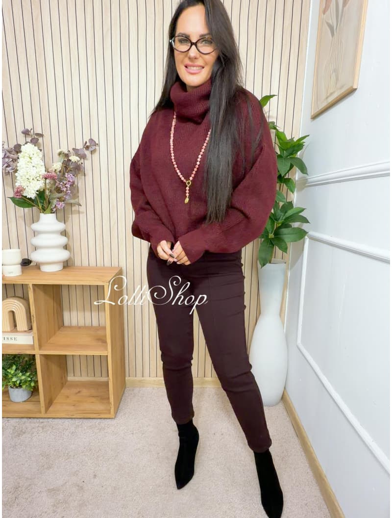 Sweter GOLFY Bordo, rozmiar uniwersalny, zdjęcie 4