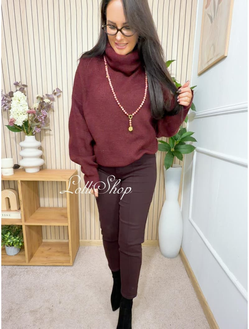 Sweter GOLFY Bordo, rozmiar uniwersalny, zdjęcie 5