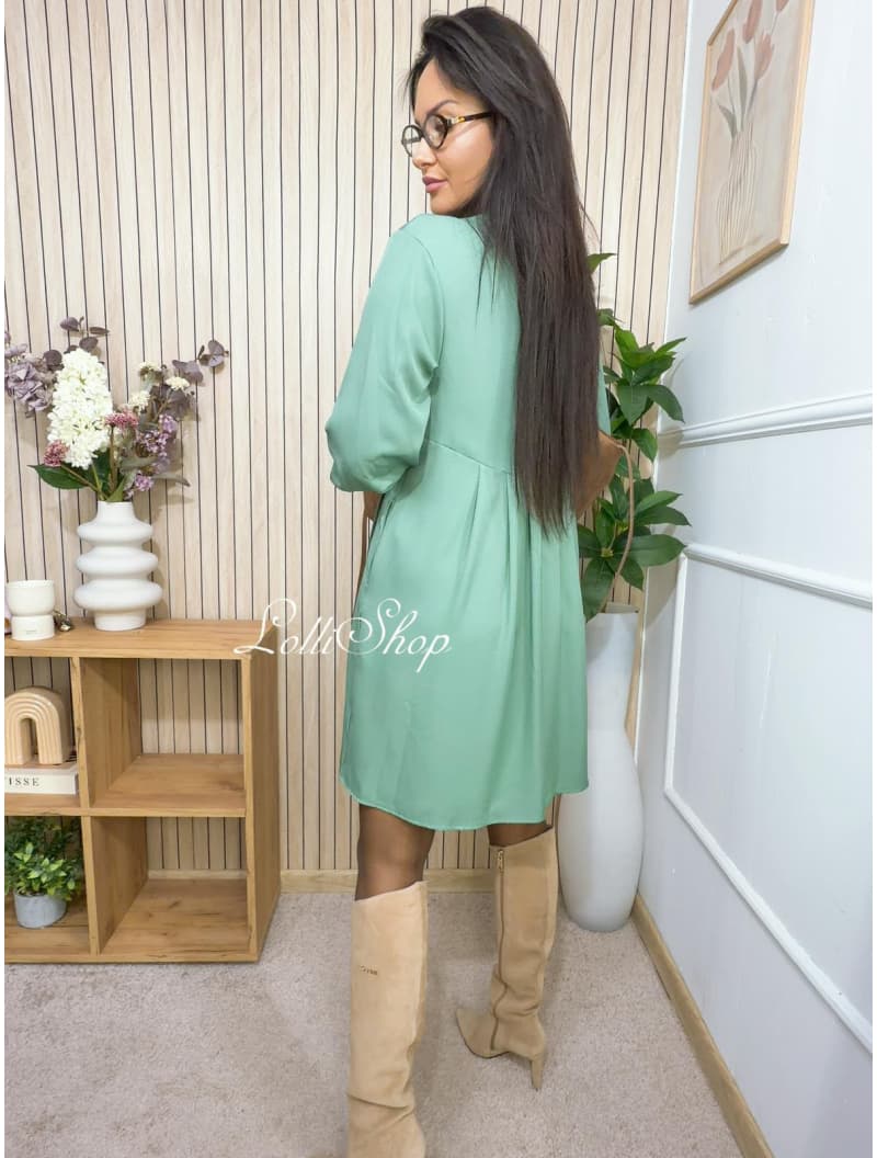 Sukienka MISS LOLLI GUZICZEK gładka Matcha, rozmiar uniwersalny, zdjęcie 10