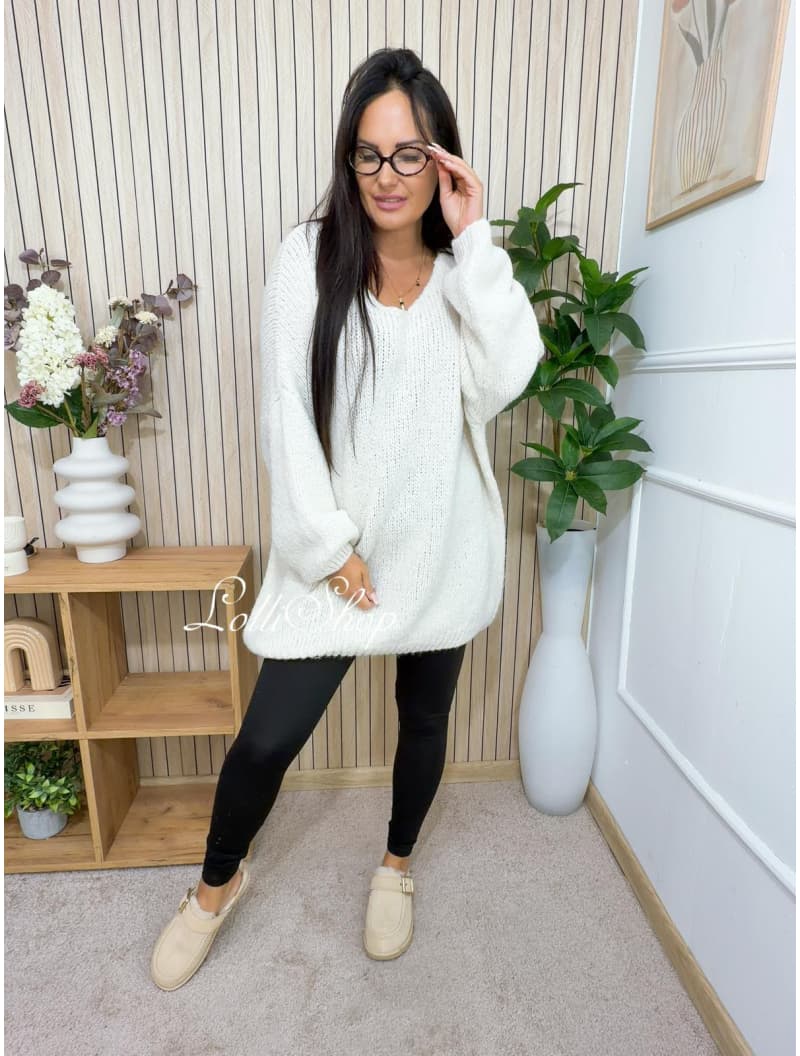Sweter LANA Śmietana, rozmiar uniwersalny, zdjęcie 5