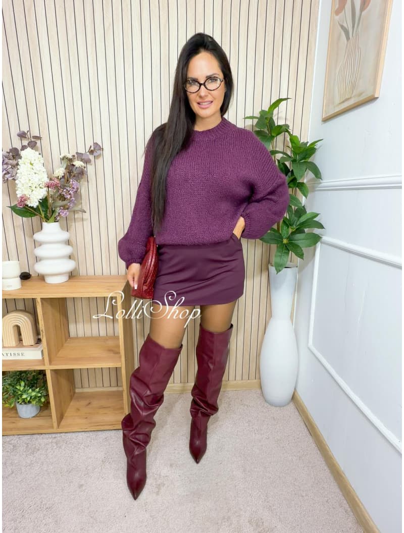 Sweter LORIEN Śliwka, rozmiar uniwersalny, zdjęcie 3