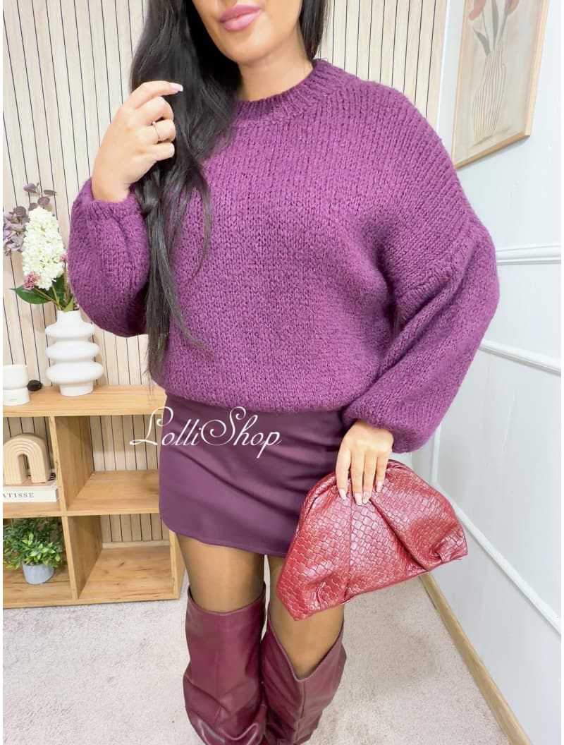 Sweter LORIEN Śliwka, rozmiar uniwersalny, zdjęcie 6