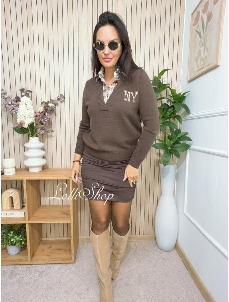 Sweter TEDDY Czekolada, rozmiar uniwersalny, zdjęcie 2