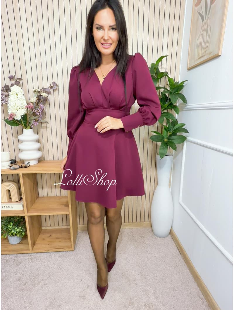 Sukienka NINA Bordo, zdjęcie 5
