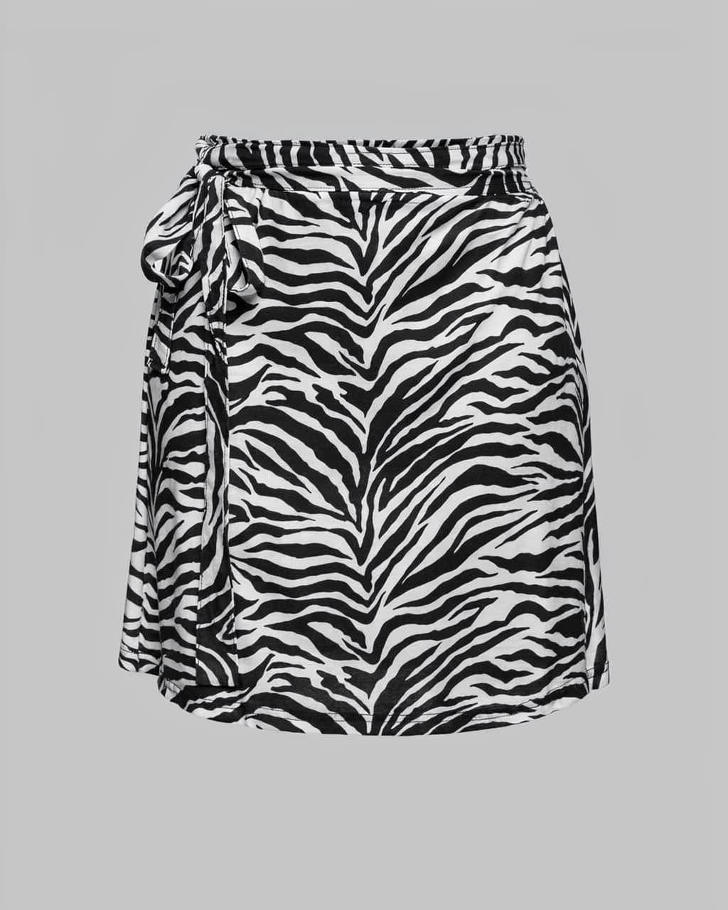 Spódniczka wiskozowa BARBARA zebra ecru