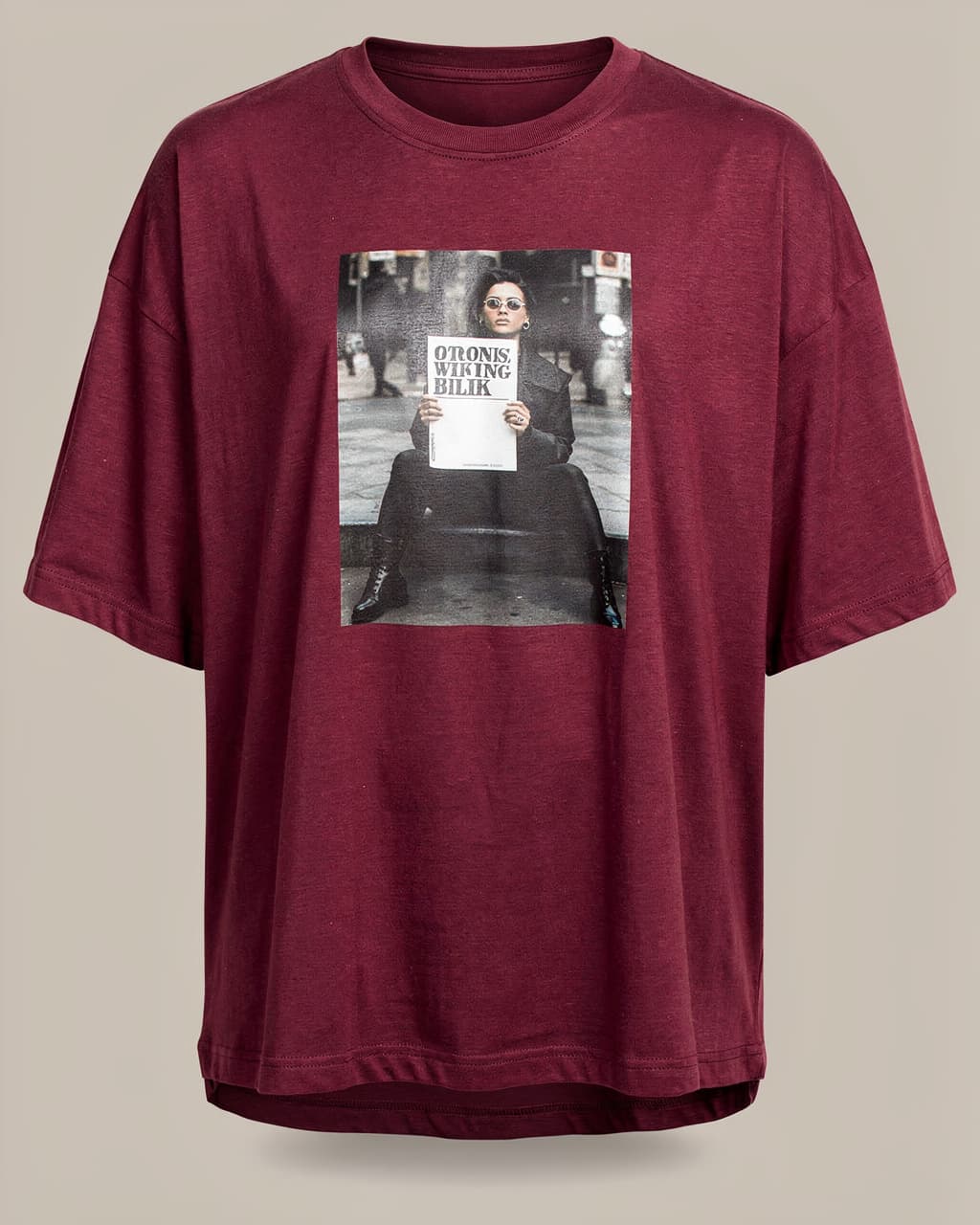 T-Shirt bawełniany RULES bordo