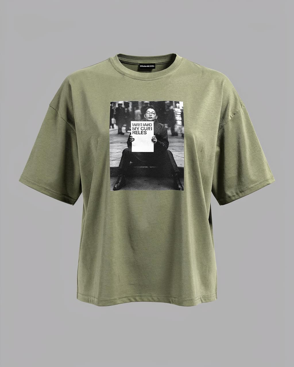 T-Shirt bawełniany RULES oliwka