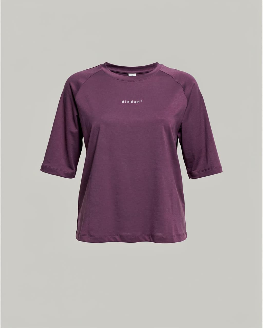 T-shirt bawełniany MINIMAL śliwka
