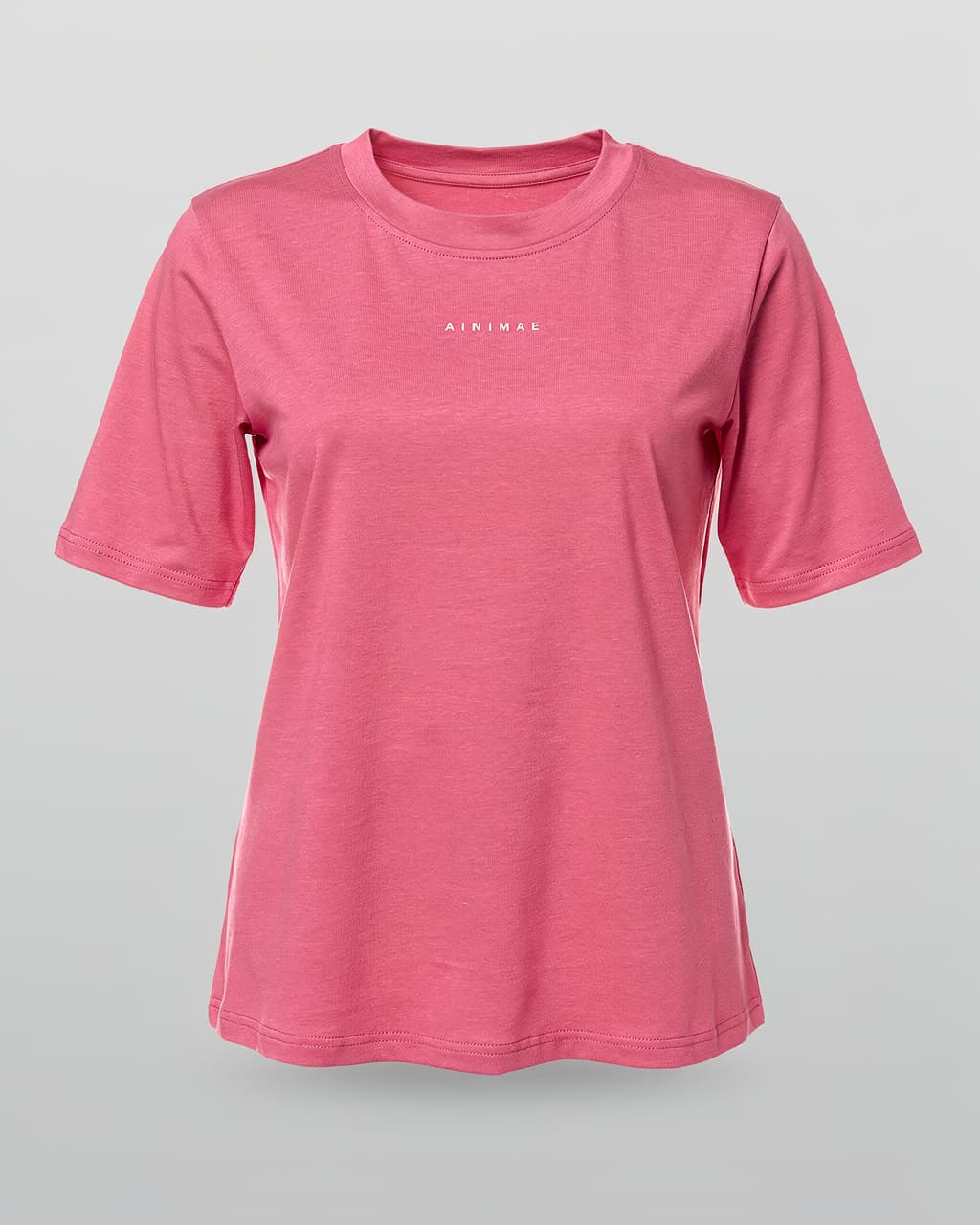 T-shirt bawełniany MINIMAL amarant