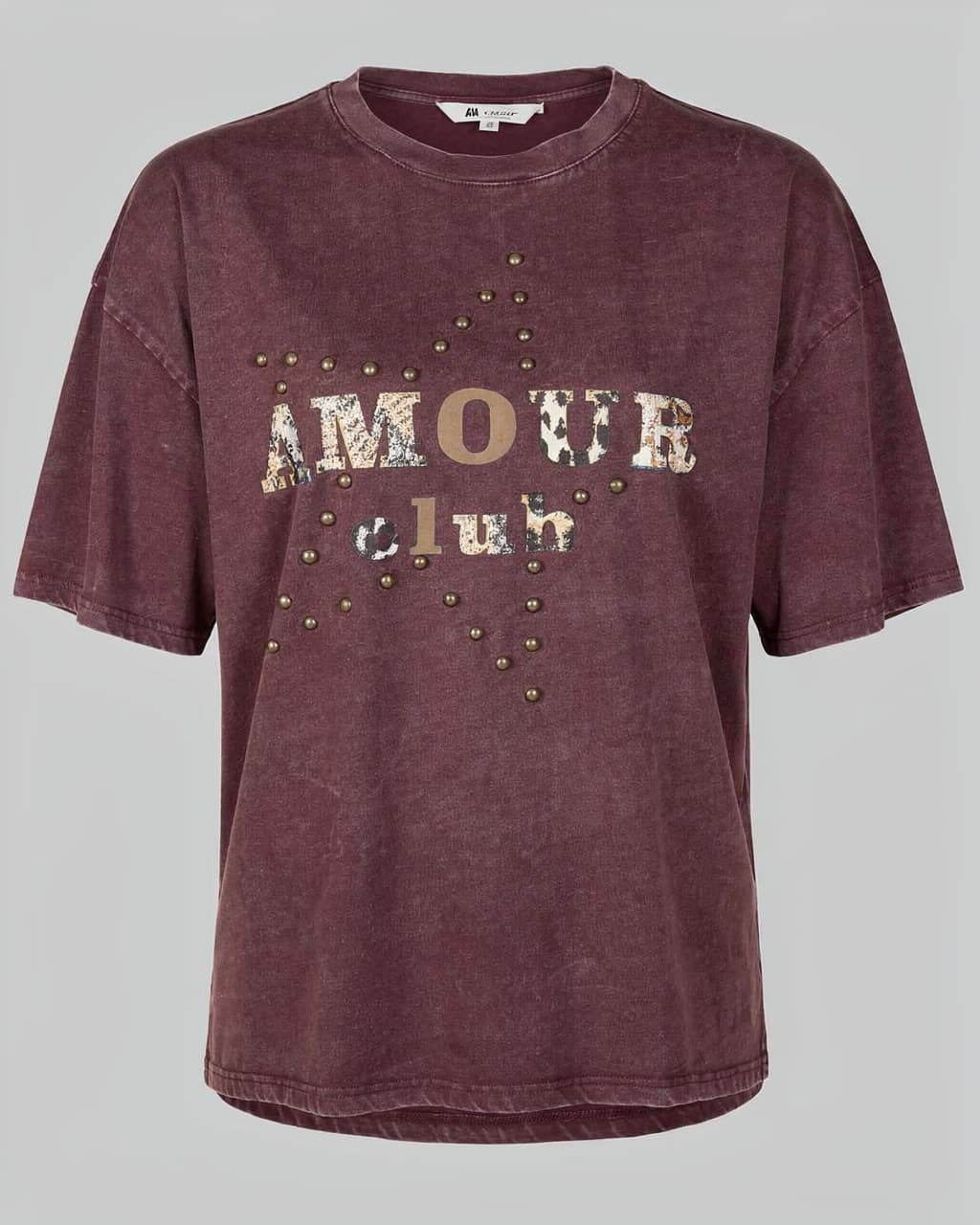T-shirt bawełniany ALEX śliwka
